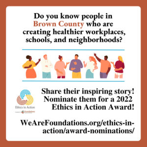Graphic Detailing Ethics in Action Awards Nomination